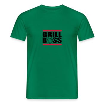grill boss - Men's T-Shirt - kelly green - Front - AI Model Male 178 dark (178cm)