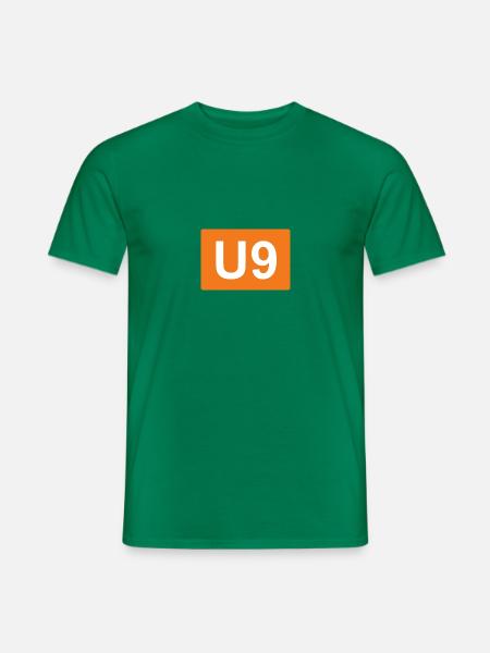 Berlin U-Bahn U9 - Männer T-Shirt - Kelly Green