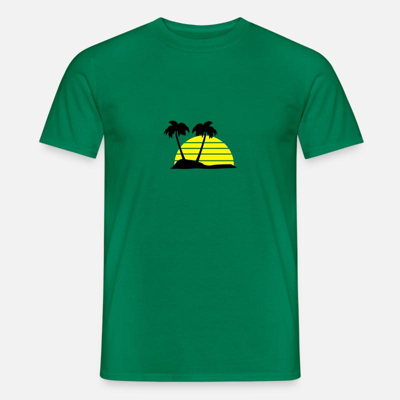 palmen - Männer T-Shirt - Kelly Green