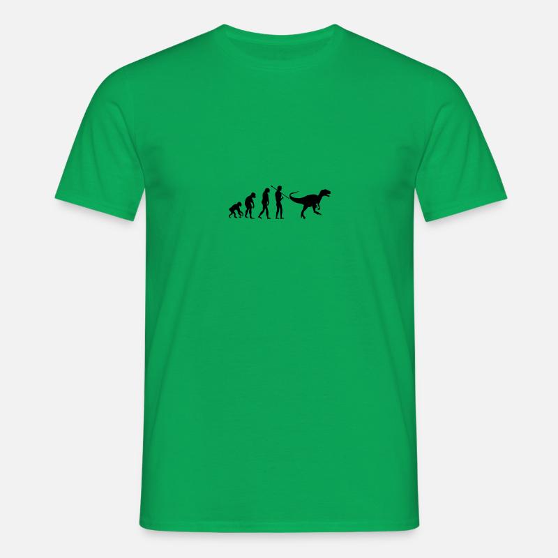 dino evolution - Männer T-Shirt - Kelly Green