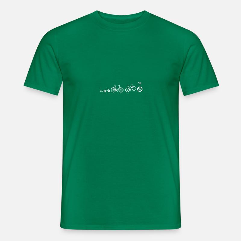 Einrad-Evolution - Männer T-Shirt - Kelly Green