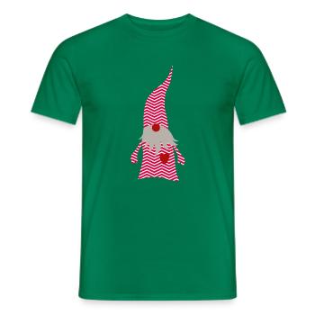 Wichtel Muster zickzack Herz Weihnachten Deko Herz - Männer T-Shirt - Kelly Green - Vorne - AI Model Male 178 dark (178cm)