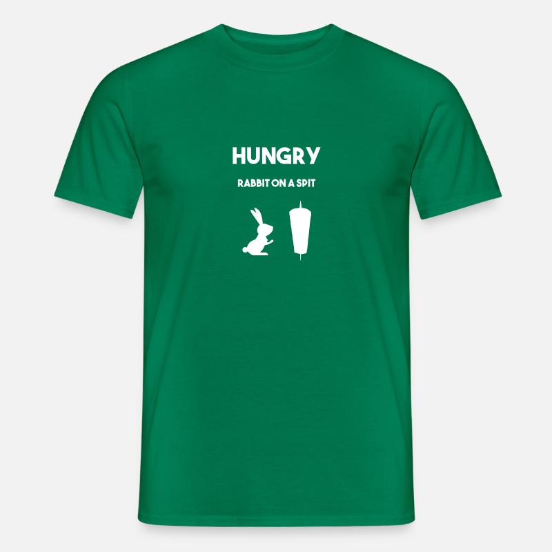 Rabbit on a spit withe - T-shirt homme - vert