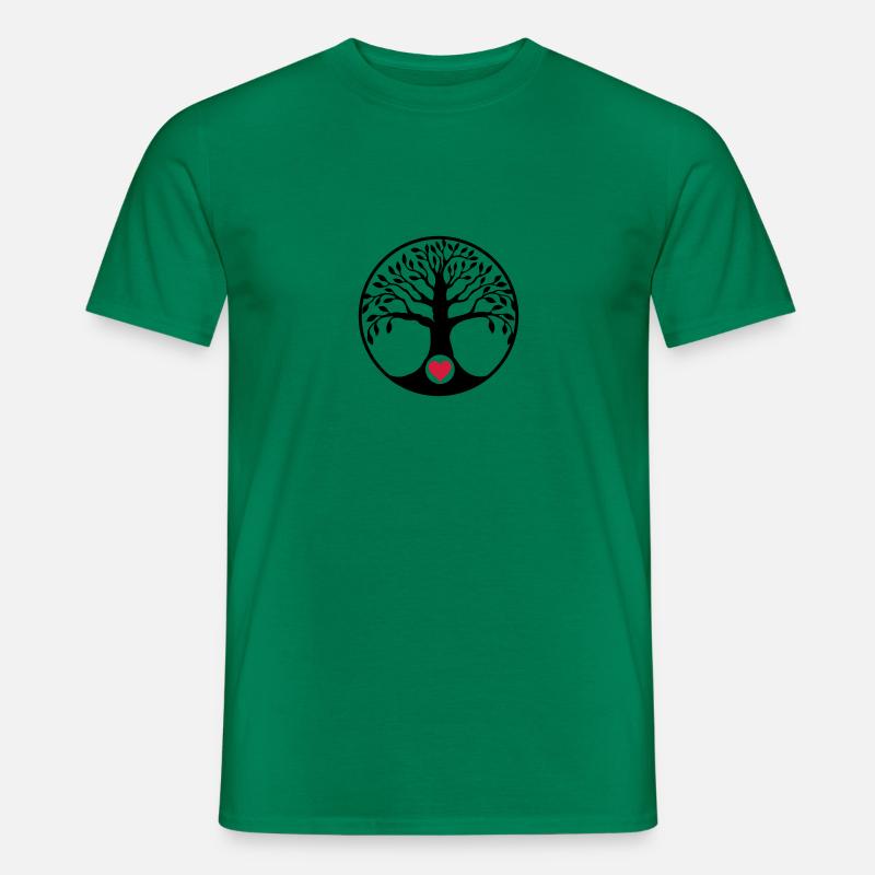 baum des lebens herz - Männer T-Shirt - Kelly Green