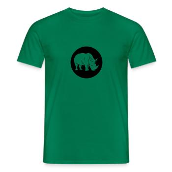 rhino - Men's T-Shirt - kelly green - Front - AI Model Male 178 dark (178cm)