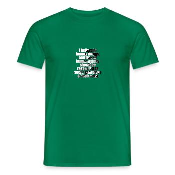 Phrases contre le racisme - T-shirt homme - vert - Devant - AI Model Male 178 dark (178cm)