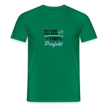 50 mama 50 papa 100 perfekt - Männer T-Shirt - Kelly Green - Vorne - AI Model Male 178 dark (178cm)
