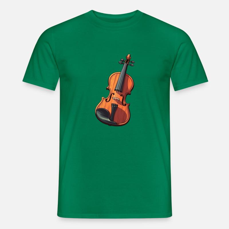 Violine im Comic Stil - Männer T-Shirt - Kelly Green