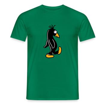 Pinguin läuft ulkig dumm guckt lustig doof albern - Männer T-Shirt - Kelly Green - Vorne - AI Model Male 178 dark (178cm)