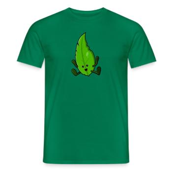 Happy Leaf - Men's T-Shirt - kelly green - Front - AI Model Male 178 dark (178cm)