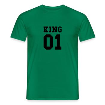 king 01 - Men's T-Shirt - kelly green - Front - AI Model Male 178 dark (178cm)