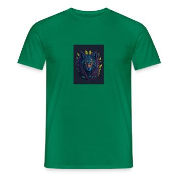 Lynx in leafs - Männer T-Shirt - Kelly Green - Vorne - AI Model Male 178 dark (178cm)