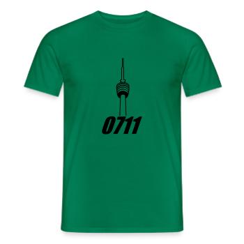 0711 - Männer T-Shirt - Kelly Green - Vorne - AI Model Male 178 dark (178cm)