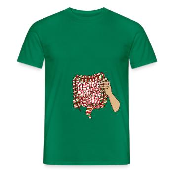 Sugar-sweet XMAS intestine - Men's T-Shirt - kelly green - Front - AI Model Male 178 dark (178cm)