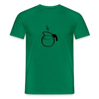 coffee - Männer T-Shirt - Kelly Green - Vorne - AI Model Male 178 dark (178cm)