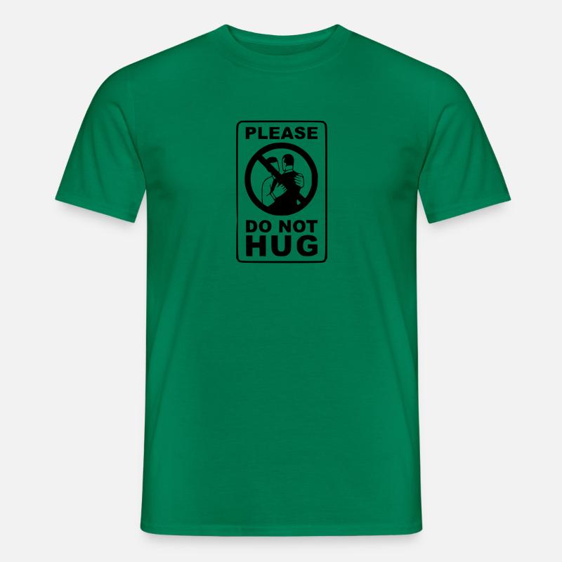 PLEASE DO NOT HUG! - Männer T-Shirt - Kelly Green