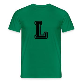 buchstabe L - Männer T-Shirt - Kelly Green - Vorne - AI Model Male 178 dark (178cm)