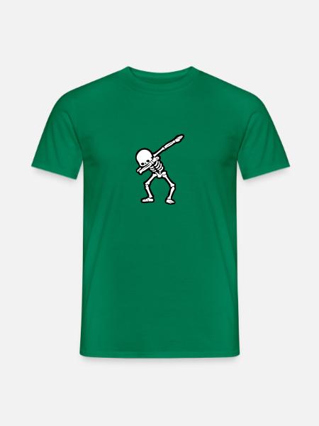 skull dabbing 02 - Männer T-Shirt - Kelly Green