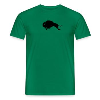 BLACK BISON BULL - Men's T-Shirt - kelly green - Front - AI Model Male 178 dark (178cm)