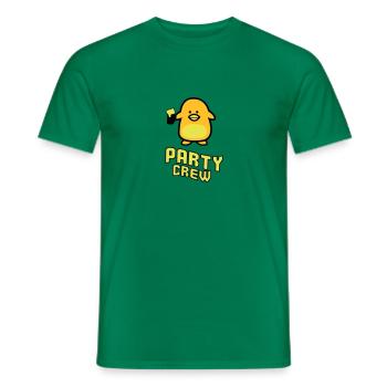 party crew - Men's T-Shirt - kelly green - Front - AI Model Male 178 dark (178cm)