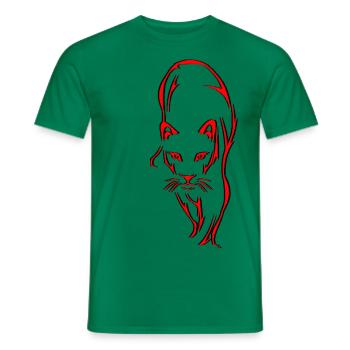 Raubkatze - Männer T-Shirt - Kelly Green - Vorne - AI Model Male 178 dark (178cm)