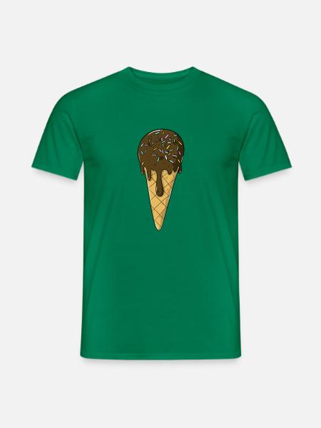 Eis | Schoko Eiscreme mit Streusel | Icecream - Männer T-Shirt - Kelly Green