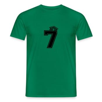 7 king - Men's T-Shirt - kelly green - Front - AI Model Male 178 dark (178cm)