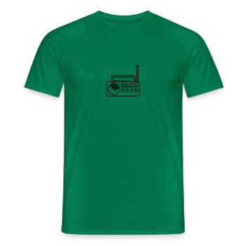 Radio - Men's T-Shirt - kelly green - Front - AI Model Male 178 dark (178cm)