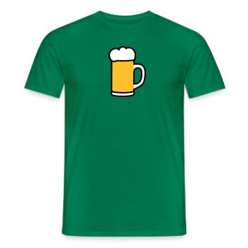 Beermug 3 colors - Men's T-Shirt - kelly green - Front - AI Model Male 178 dark (178cm)