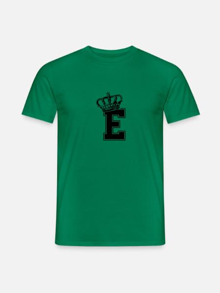 Buchstabe E King - Männer T-Shirt - Kelly Green