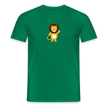 cute_lion - Men's T-Shirt - kelly green - Front - AI Model Male 178 dark (178cm)