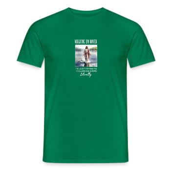 Funny Christian Clothing - Waking On Water, - Men's T-Shirt - kelly green - Front - AI Model Male 178 dark (178cm)