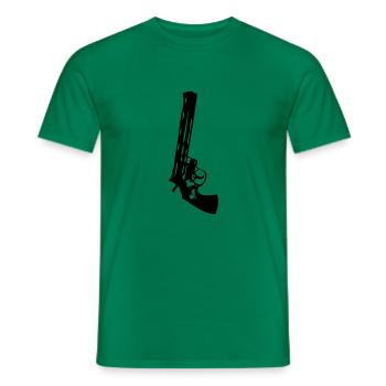 gun gun weapon - Men's T-Shirt - kelly green - Front - AI Model Male 178 dark (178cm)