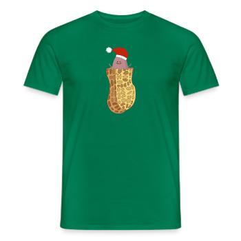 Baby Erdnuss als Weihnachtsmann - Männer T-Shirt - Kelly Green - Vorne - AI Model Male 178 dark (178cm)