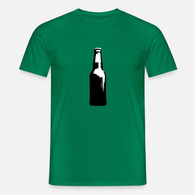 Einfach Bier | Silhouette einer Bierflasche - Männer T-Shirt - Kelly Green