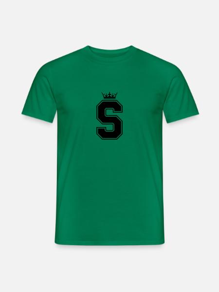 buchstabe S Krone - Männer T-Shirt - Kelly Green