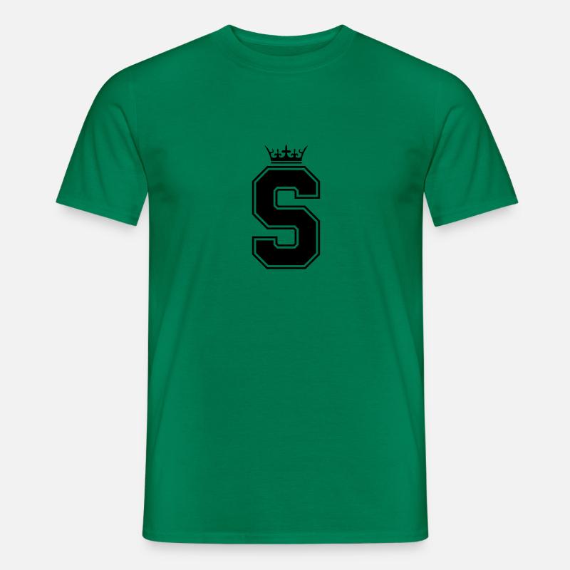 buchstabe S Krone - Männer T-Shirt - Kelly Green