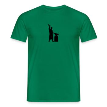schmied_1c - Men's T-Shirt - kelly green - Front - AI Model Male 178 dark (178cm)