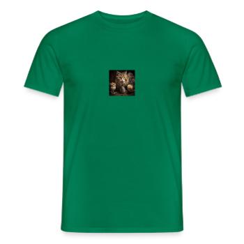 Huhn neben ihnen ist eine Katze - Männer T-Shirt - Kelly Green - Vorne - AI Model Male 178 dark (178cm)