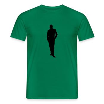 Mann Körper Silhouette Vektor-Design - Männer T-Shirt - Kelly Green - Vorne - AI Model Male 178 dark (178cm)