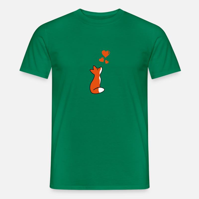 fox love - Männer T-Shirt - Kelly Green