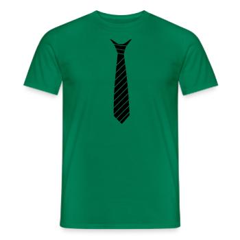 Ties illusion - Men's T-Shirt - kelly green - Front - AI Model Male 178 dark (178cm)