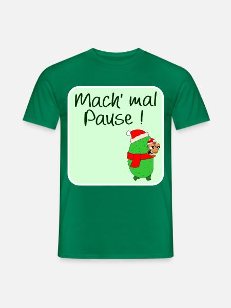 WEIHNACHTSPAUSE GEWÜRZGURKE WEIHNACHTSMANN - Männer T-Shirt - Kelly Green
