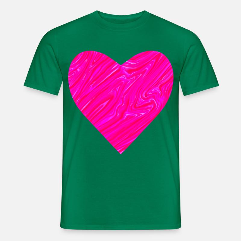 Neon Herz zum Muttertag - Männer T-Shirt - Kelly Green