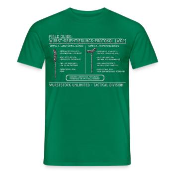 Wurstorientierungsprotokoll Graphic - Männer T-Shirt - Kelly Green - Vorne - AI Model Male 178 dark (178cm)