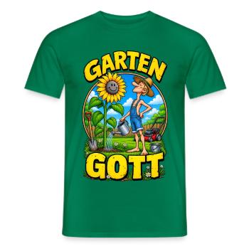 Garten Gott – Funny Gardener Gardening - Männer T-Shirt - Kelly Green - Vorne - AI Model Male 178 dark (178cm)