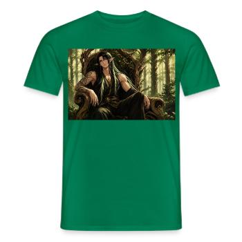 Waldfürst des Schattenwaldes - Männer T-Shirt - Kelly Green - Vorne - AI Model Male 178 dark (178cm)
