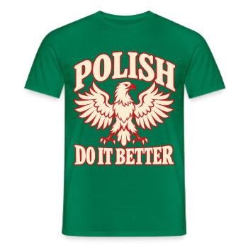 Polnischer Adler und Nationalstolz - Männer T-Shirt - Kelly Green - Vorne - AI Model Male 178 dark (178cm)