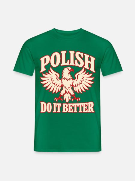 Polnischer Adler und Nationalstolz - Männer T-Shirt - Kelly Green