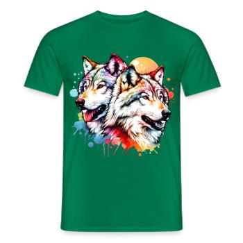 Grauwolf Geschenk - Männer T-Shirt - Kelly Green - Vorne - AI Model Male 178 dark (178cm)